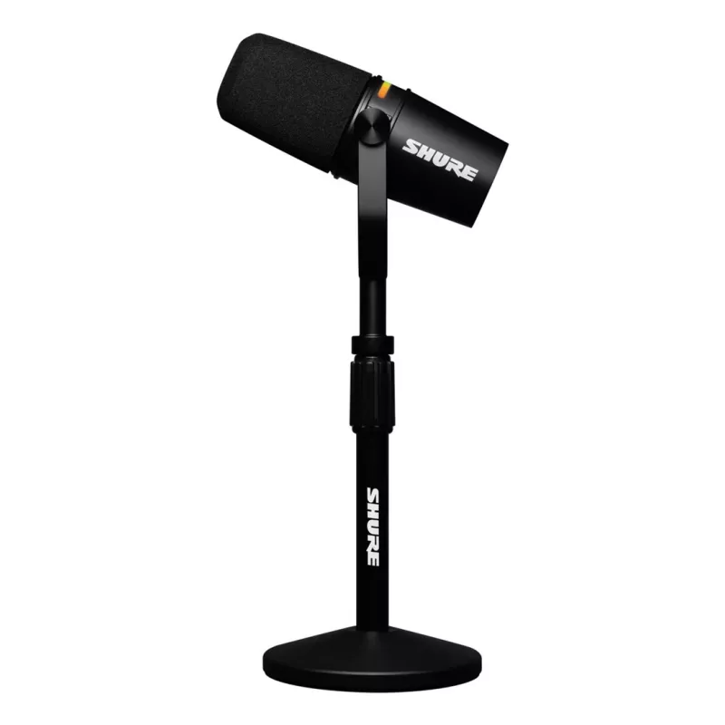 Shure MV7+-K-BNDL - pults/vokālais mikrofons ar XLR/USB-C savienotāju, melns + galda statīvs GATOR