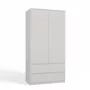Skapis Top E Shop SZAFA MALWA B 5 plaukti 2 veramas durvis balts 900×500×1800 mm