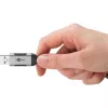 Ethernet kabelis USB-A 3.2 Gen1 spraudnis > RJ-45 spraudnis, LAN adapteris melns/sudraba, 1,5 metri, pīts auduma apvalks