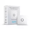 Iekštelpu temperatūras un mitruma sensors AEOTEC AEOEZWA039 — brīvi stāvošs, darbināms ar baterijām, 34×34×17 mm