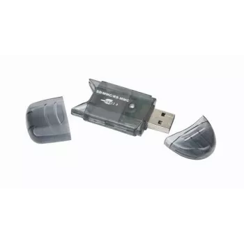 USB 2.0 karšu lasītājs Gembird FD2-SD-1 — MMC/SD/SDHC/SDXC, 73×30×10 mm, 13 g, melns
