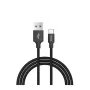 USB datu kabeļu komplekts Devia Pheez Series Micro — 3 gab. iepakojums: 25 cm, 1 m, 2 m — melns