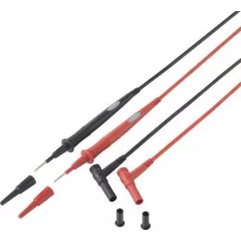 VOLTCRAFT drošības testa vads 1,00 m, melns, sarkans MS-7 (VC-10982495)