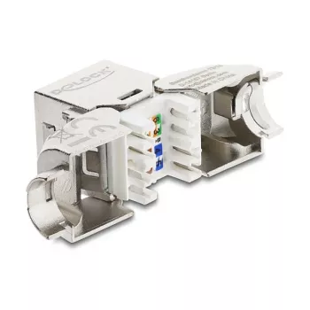 DeLOCK Keystone modulis RJ45 ligzda uz LSA Cat.6A metāla fiksators bezinstrumentu 90° leņķa ekranēts