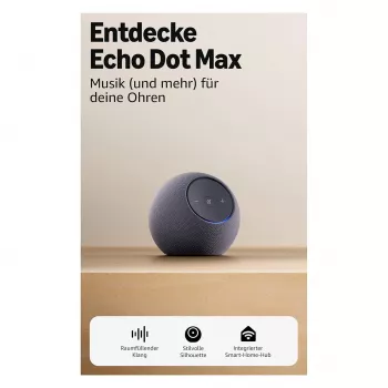 Amazon Echo Dot Max 2025 izlaidums - Grafīts - Bluetooth (B0DKLFHZDH)