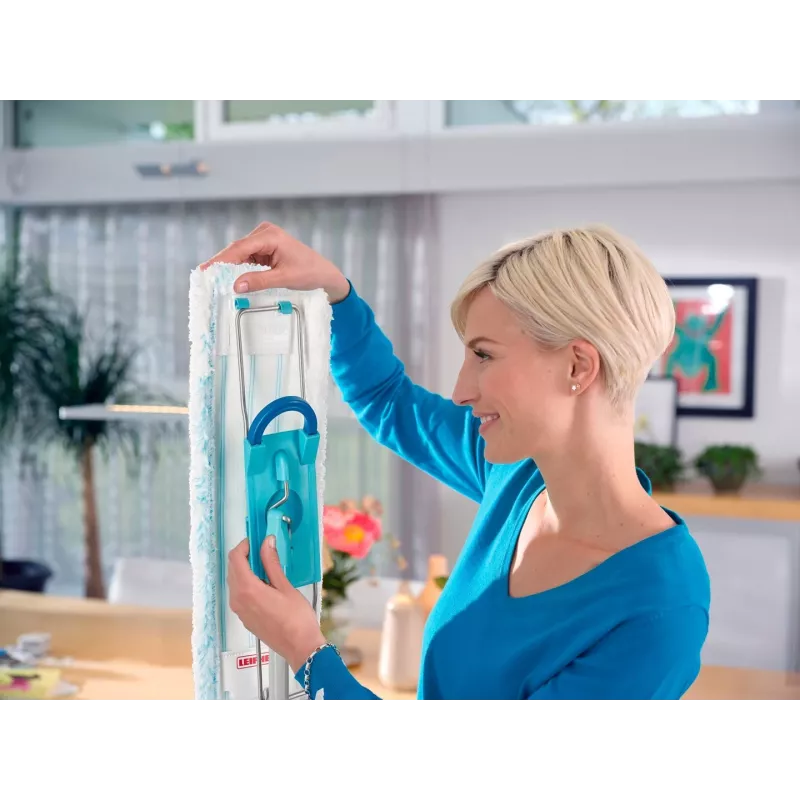 Leifheit 55092 mops no mikrošķiedras 8000 ml sausais un mitrais, zils, pelēks