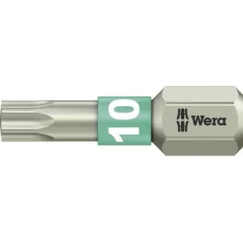 Skrūvgrieža uzgaļi TORX® 25 mm Wera T10 6,3 mm (1/4 collas) piedziņai