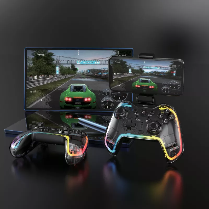 Spēļu kontrolieris White Shark GPW-8040 RGB bezvadu Bluetooth, modelis PRAETORIAN