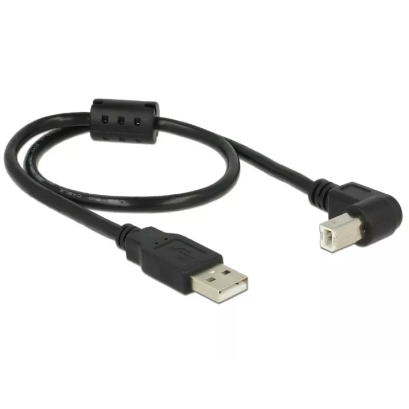 USB vads DeLOCK 0,5m USB 2.0-A USB 2.0-B Melns
