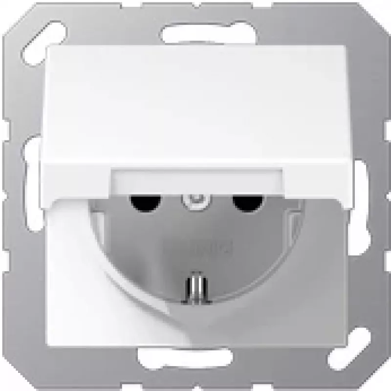 JUNG A 1520 BFKIKL WW. Buchsen-Typ: CEE 7/3. Produktfarbe: Weiß, Material: Thermoplast, Internationale Schutzart (IP-Code): IP44. Eingangsspannung: 25