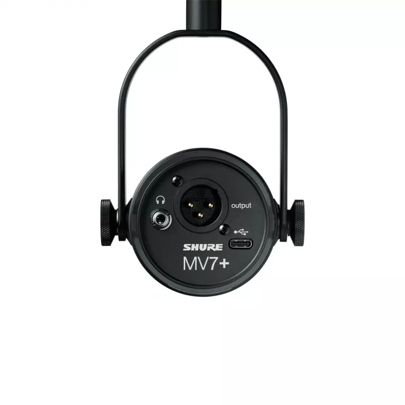 Shure MV7+-K - Lekciju/balss mikrofons ar XLR/USB-C savienotāju, melns