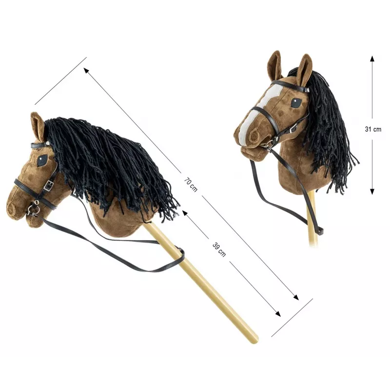 Zirgs uz kociņa Hobby Horse tumši brūns
