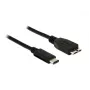 USB kabelis DeLOCK 1m USB 3.1 USB 3.2 Gen 2 USB C Micro-USB B Melns