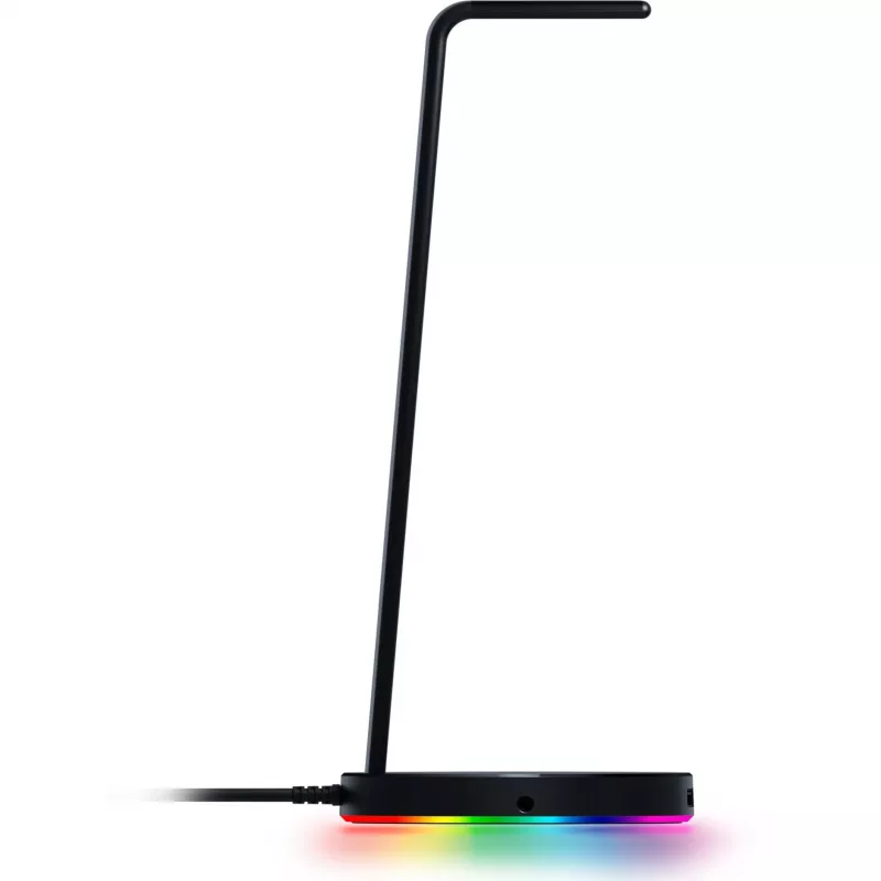 Razer Base Station V2 Chroma, melns, 2 x USB 3.1 porti, 1 x 3.5mm kombinētais ports ar iebūvētu DAC, 7.1 telpiskā skaņa, Razer Chroma™ RGB, alumīnija konstrukcija, neslīdoša pamatne
