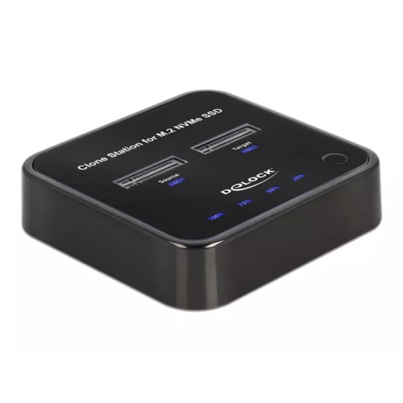DeLOCK M.2 dokstacija 2 x M.2 NVMe PCIe SSD ar klonēšanas funkciju
