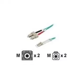Optiskās šķiedras pārlēcējkabelis ROLINE OM3 50/125µm LC/SC 3m