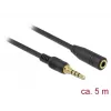 Audio kabelis 3,5 mm tēviņš uz mātīti DeLOCK 85635 5 m Melns