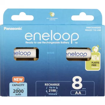 Uzlādējamās baterijas PANASONIC ENELOOP AA 2000 mAh 8 gab. (BK-3MCDE/8HH)