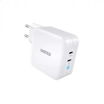 Strāvas adapteris CHOETECH Charger GaN 2x USB-C 100W PD, modelis PD6008