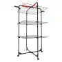 Pie sienas stiprināms veļas žāvētājs VILEDA Mixer 3 Ultimate — tērauda, 30 m žāvēšanas platība, salokāms, riteņi, 131×93×71 cm