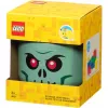Uzglabāšanas kaste Room Copenhagen LEGO Head Skeleton maza, zaļa/melna