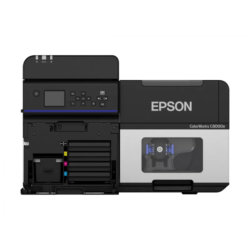 Epson ColorWorks C8000e (BK) etiķešu printeris, tintes, krāsains, 600 x 1200 DPI, 300 mm/s, vadu un bezvadu savienojums, Ethernet LAN