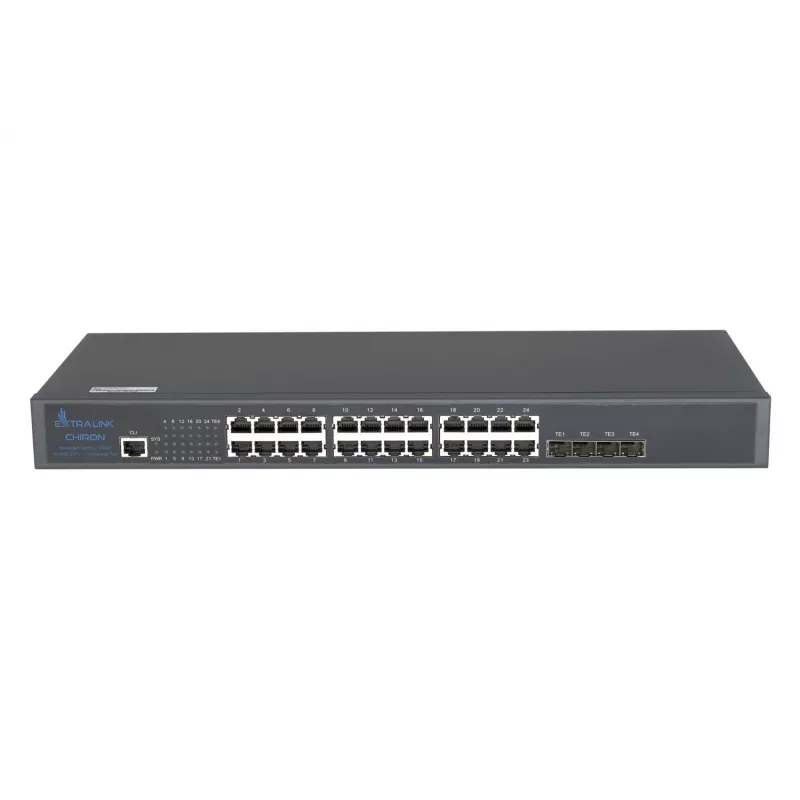Vadāms slēdzis Extralink Chiron 24x RJ45 1000Mb/s 4x SFP+ L3