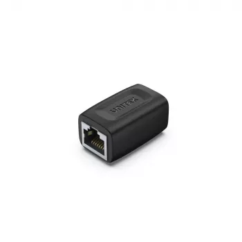 Kabeļu savienotāja adapteris Unitek A1026BK RJ-45 (sieviešu–sieviešu) Cat7 1 Gbit/s melns