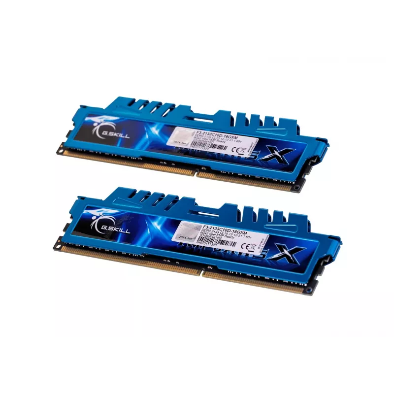 Desktop DDR3 16GB (2x8GB) 2133MHz G.SKILL RipjawsX 240-pin DIMM, 1.6V, CL12, dual-channel, heatsink