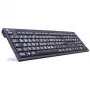 Klaviatūra Logickeyboard XL Print USB QWERTZ German Melns