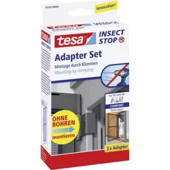 Ekrāna adapteru komplekts Tesa 55193-03 Alu Comfort mušu sietam