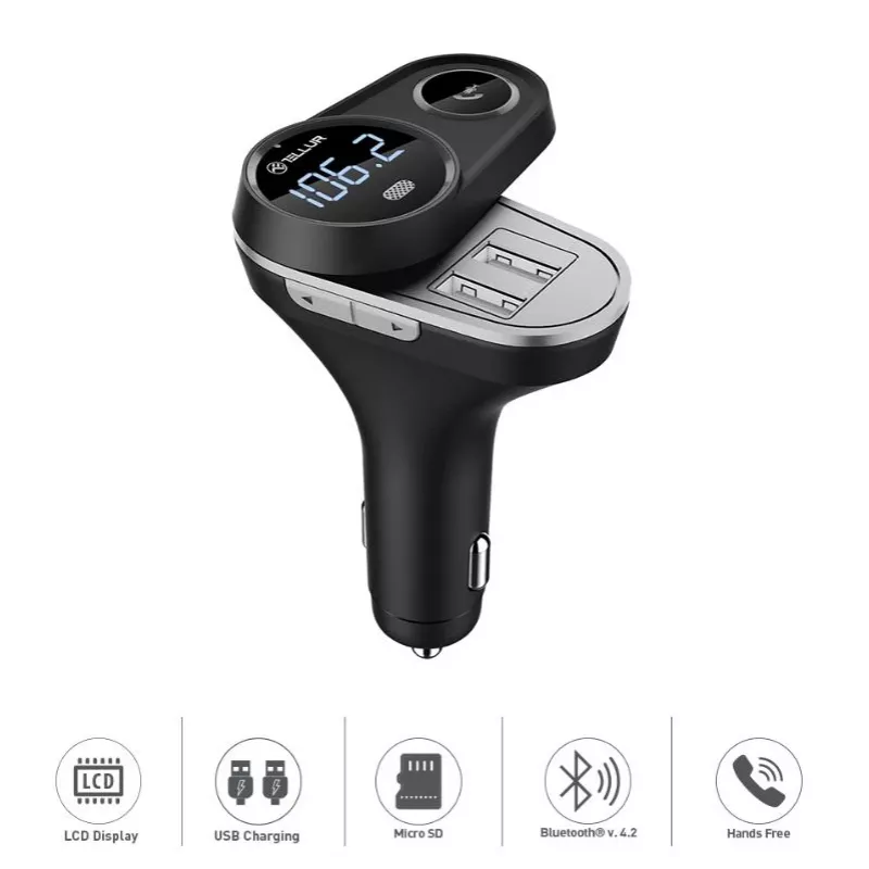 FM raidītājs Tellur FMT-B5 USB 3.0 5 portu, modelis FMT-B5, melns