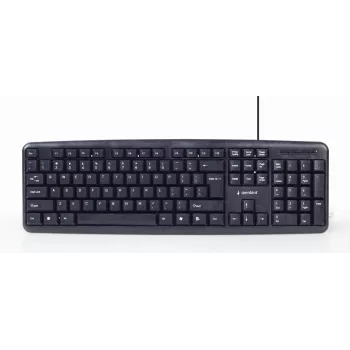 Gembird KBS-UO4-01 tastatūra, pele iekļauta, birojam, USB, QWERTY, ASV angļu, melna