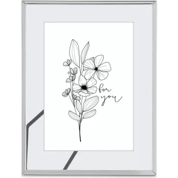 Hama Flower viens attēlu rāmis sudraba krāsā
