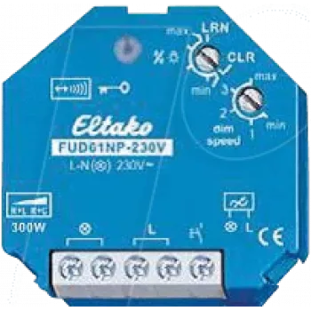 Dimmera slēdzis Eltako FUD61NP-230V 30100830 bezvadu universāls 230 V apgaismojuma vadībai