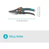 dārza šķēres PremiumCut Pro Flex (pelēks/tirkīzzils, apvedēja asmens, bezgalīgi regulējams roktura platums)