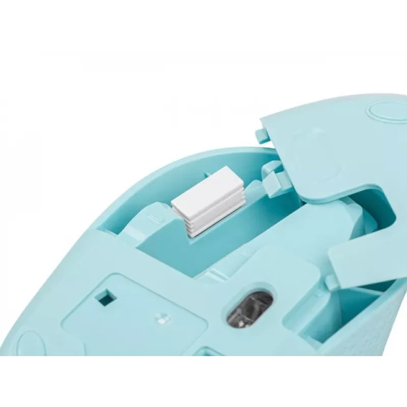 Bezvadu pele abām rokām NATEC STORK — Bluetooth + USB Type-A, 1600 DPI, 3 pogas, gaiši zila