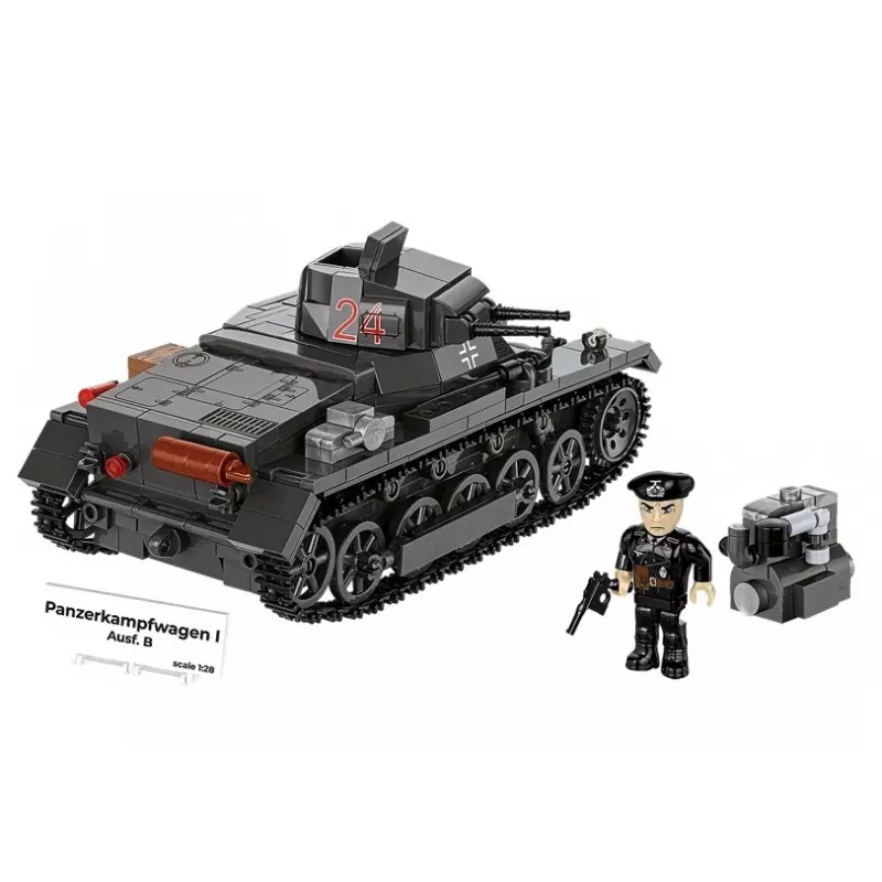 Cobi Panzer I Ausf. B būvkomplekts – 654 detaļas, detalizēts tanka modelis