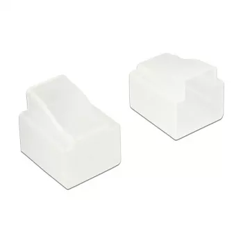 Kontaktligzdu aizsargvāciņš DELOCK 64017 RJ-11, caurspīdīgs, polietilēns, 13×14,4×12 mm, iepakojumā 10
