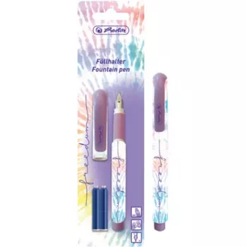 Pildspalva Herlitz New Batik Freedom Cartridge violeta balta