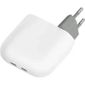 Google Flex 67W Dual USB-C Fast Charger Balts