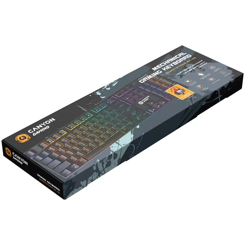 CANYON tastatūra Cometstrike GK-55 EN/RU Vadu