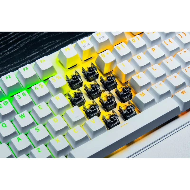 Razer Huntsman V3 Pro Tenkeyless 8KHz | Spēļu tastatūra | Vadu | ASV | Balta | Razer Analog Optical Switch Gen-2