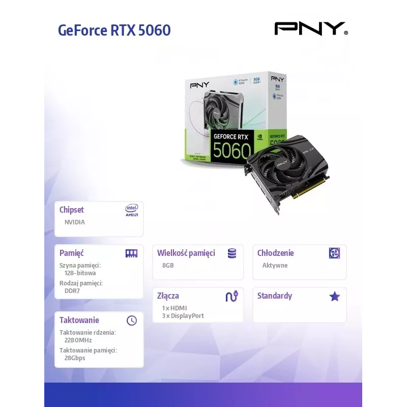 PNY GeForce RTX 5060 8GB grafikas karte