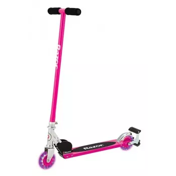 Klasiskais skrejritenis Razor S Spark Sport bērniem, salokāms, tērauda rāmis un pamatne, 2 riteņi, augstums 825 mm, maks. slodze 100 kg, melns/rozā