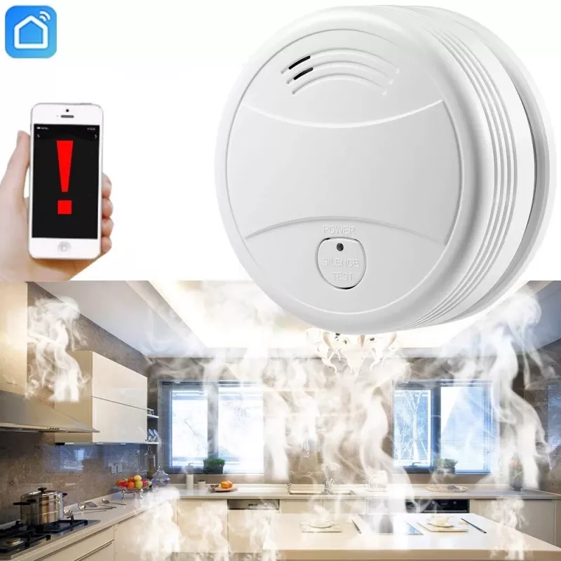 Dūmu detektors Spring 0 WiFi fotoelektrisks balts