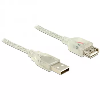 USB kabelis DeLOCK 83883 USB 2.0 2 m Caurspīdīgs