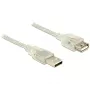 USB kabelis DeLOCK 83883 USB 2.0 2 m Caurspīdīgs
