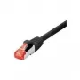 Tecline exertis Connect - komutācijas kabelis - RJ-45 (V) uz RJ-45 (V) - 1.5 m - SFTP, PiMF - CAT 6 - bez halogēna, nesavienojošs - melns (715015S)