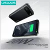 Ārējais akumulators usams PB80 PD20W 10000mAh — pārnēsājams lādētājs, melns